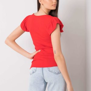 Red blouse with Waverly lacing