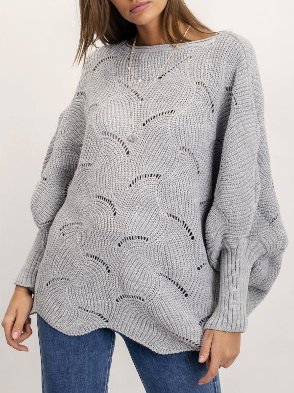 Grey sweater Poncho