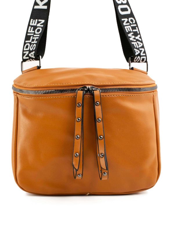 Camel eco leather handbag