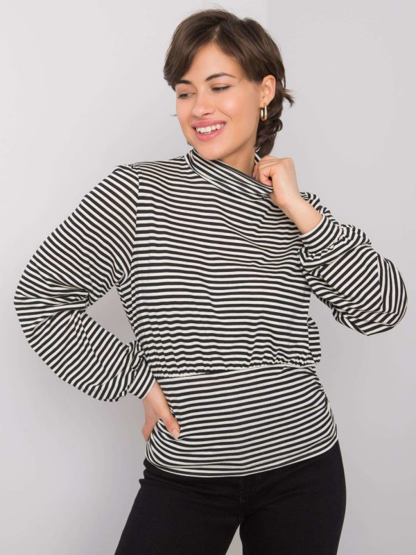 Black-ecru striped blouse Ambrosia RUE PARIS