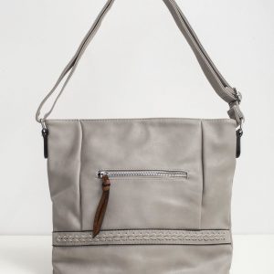 Grey bag with braided insert