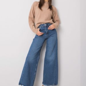 Lunnaria Dark Blue Wide Denim Pants