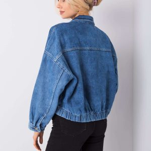 Blue zipper denim jacket Jule RUE PARIS