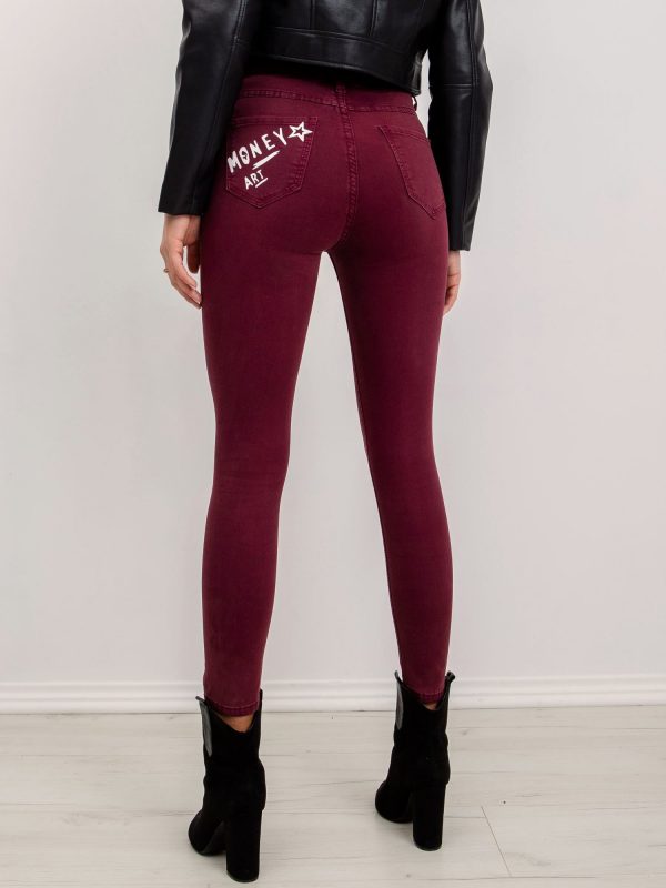 Burgundy jeans Duchess