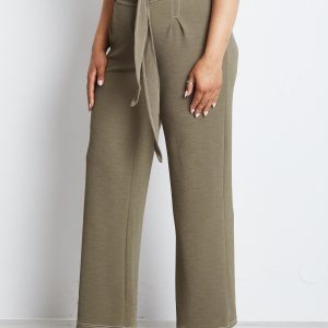 Khaki plus size pants Magnificent