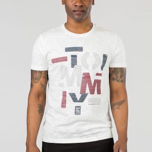 TOMMY LIFE Ecru print t-shirt