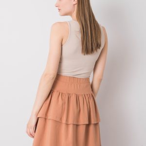 Camel mini skirt with flounces by Jenny