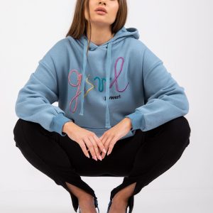 Blue sweatshirt with Rosario inscription