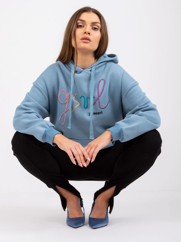 Blue sweatshirt with Rosario inscription