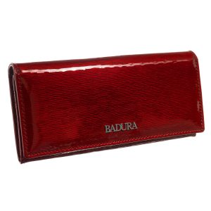 Women's red oblong wallet BADURA