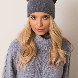 Dark grey beanie RUE PARIS