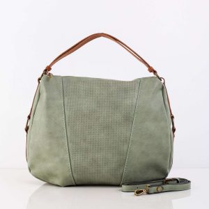 Green Women's Bag with Detachable Strap