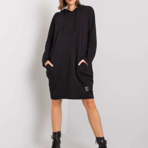 Aldila Black Hooded Dress