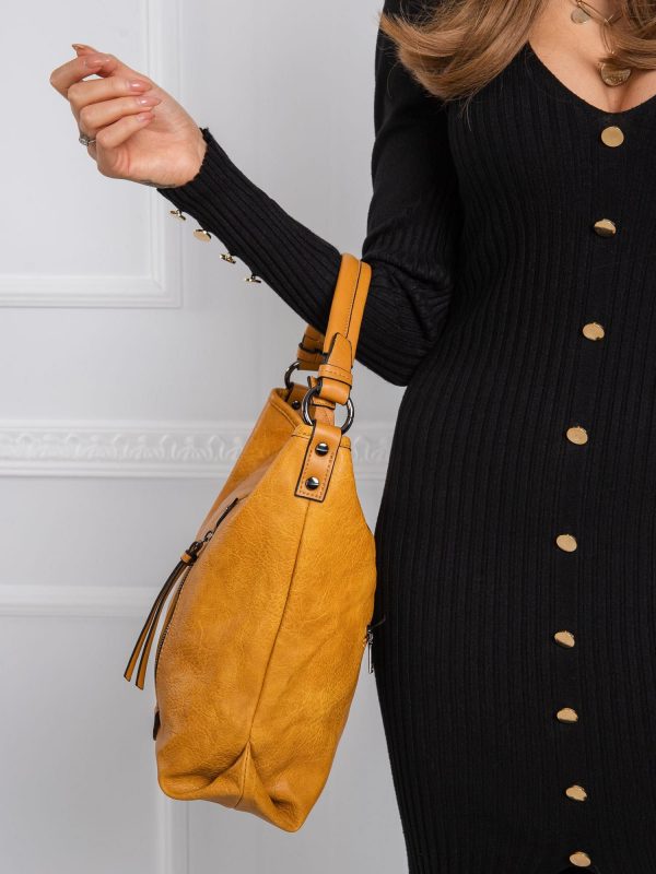 Mustard eco-leather bag