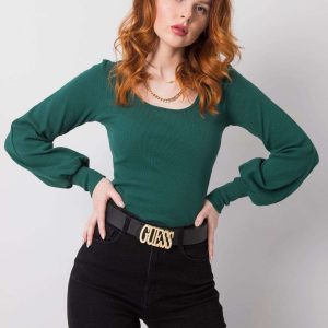 Dark Green Casual Blouse Elsie RUE PARIS