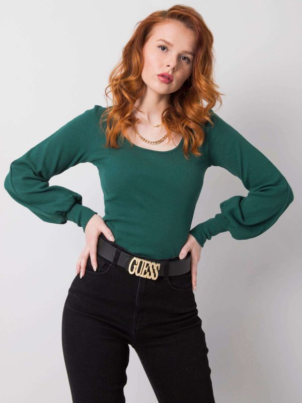 Dark Green Casual Blouse Elsie RUE PARIS