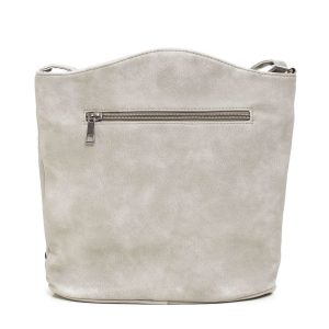 Light grey eco leather bag