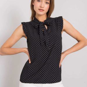 Black polka dot blouse Kaiya