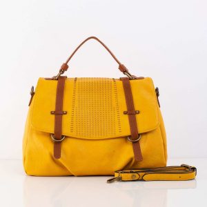 Yellow bag with detachable strap