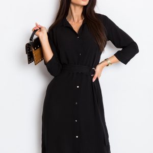 RUE PARIS Black dress Amber