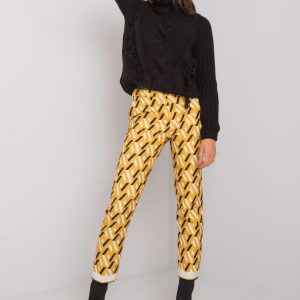 Black & Yellow Dorchester Patterned Trousers