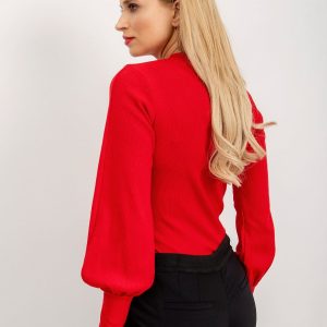 RUE PARIS Red blouse Lauren