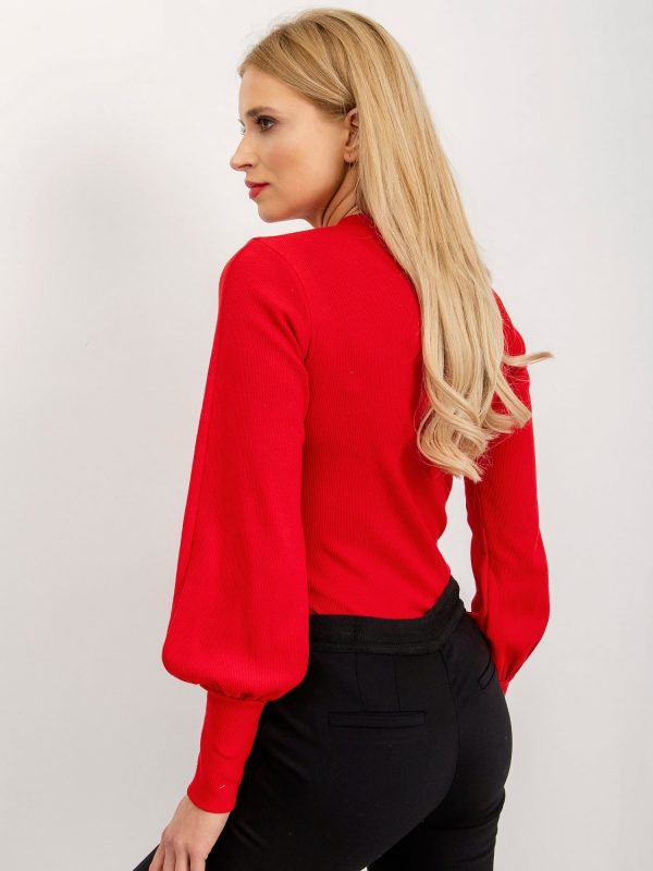 RUE PARIS Red blouse Lauren