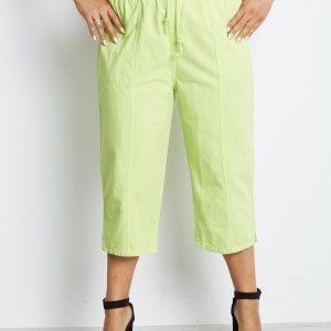 Green plus size pants Contraction