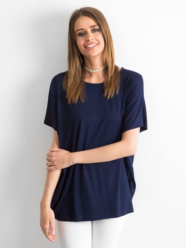 Navy Blue Oversize Blouse