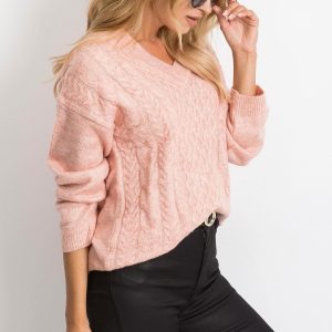 RUE PARIS Pink Sweater Chill