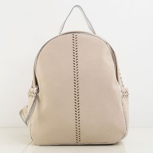 Light Beige Eco Leather Backpack