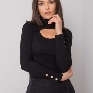 Black Blouse with Cutout Attale