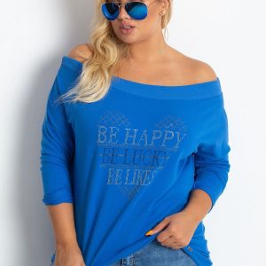 Dark Blue Plus Size Hoodie Association