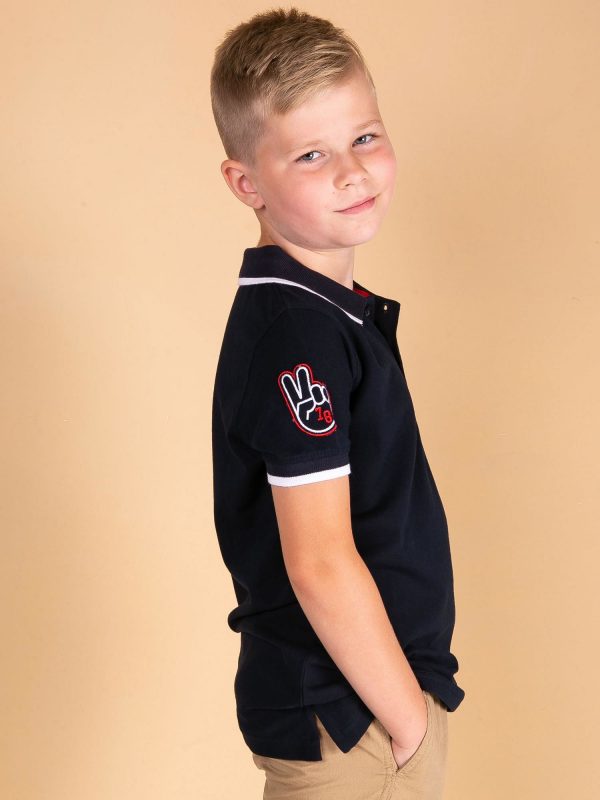 TOMMY LIFE Navy Blue Boy's Polo Shirt