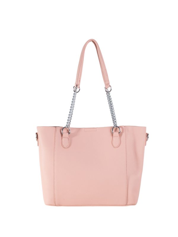 Pink Eco Leather Shoulder Bag