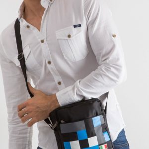 Black Men's Printed Bag