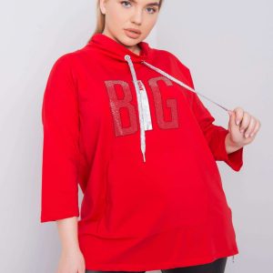 Red blouse plus size Iselin