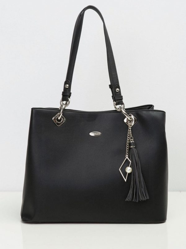 Black Eco Leather Ladies Handbag