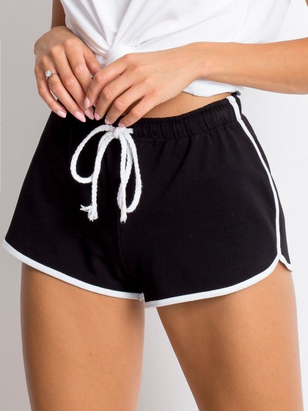 Black Politeness Shorts