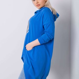 Dark Blue Plus Size Hoodie Fantasy