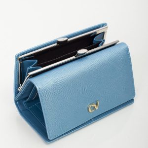 Blue eco-leather women's wallet