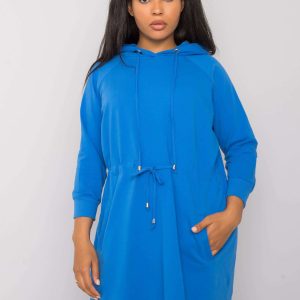 Dark Blue Plus Size Hoodie Norina