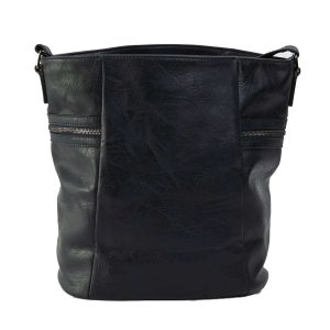 Navy Blue Large Eco Leather Bag