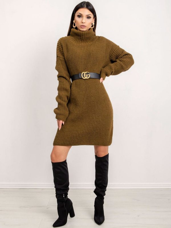 BSL Khaki Knitted Dress