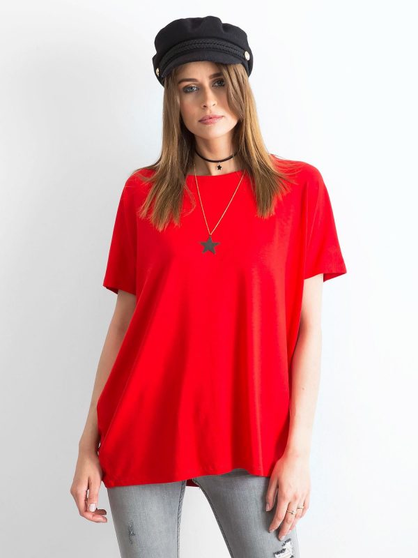 Red Oversize Blouse