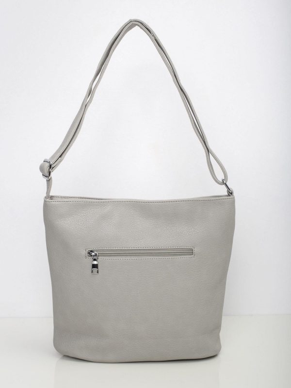 Grey eco-leather handbag