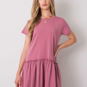 Cammie Dirty Pink Ruffle Dress