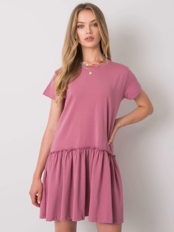 Cammie Dirty Pink Ruffle Dress