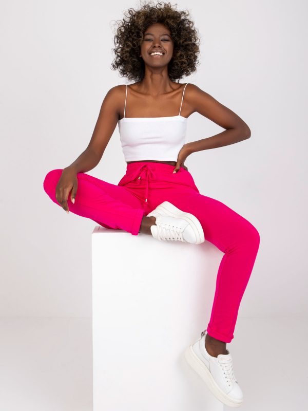 Fuchsia basic pants Approachable