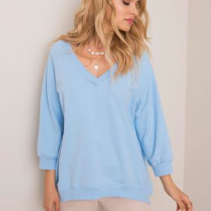 Light blue sweatshirt Sally RUE PARIS